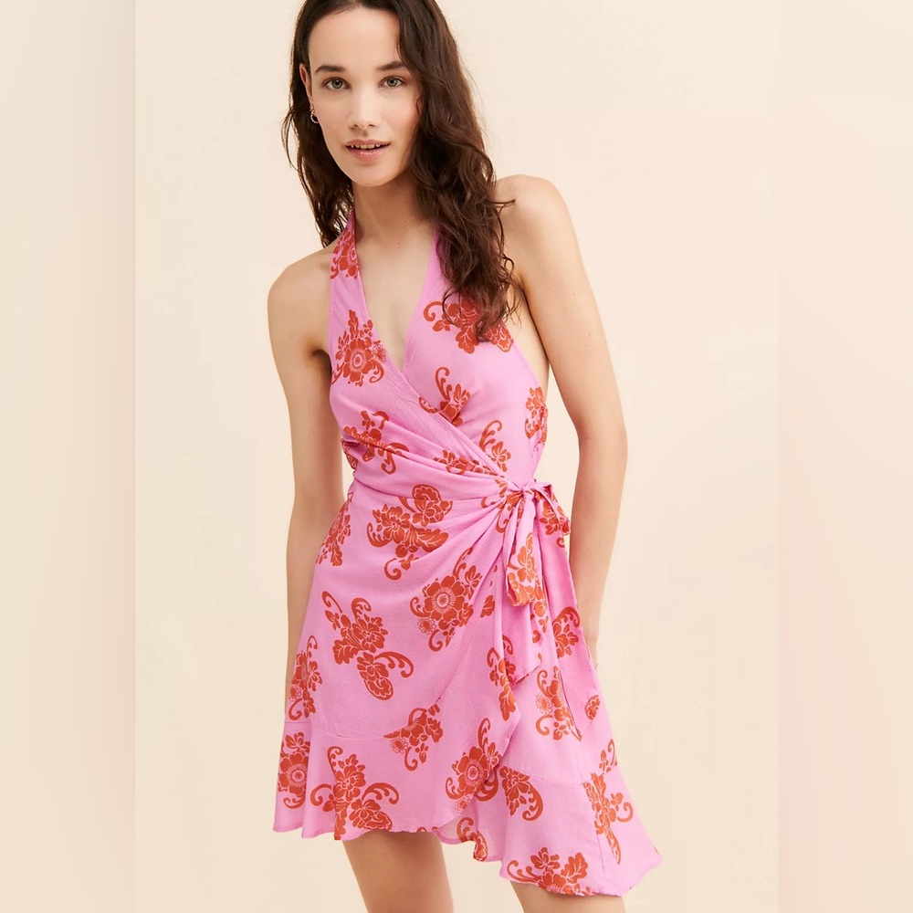 Anthropologie Halter Wrap Dress